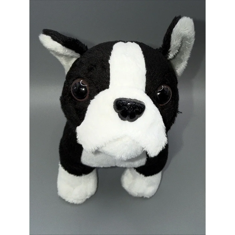 Battat Our Generation Black & White Pug Dog 7in Plush Stuffed Animal Toy